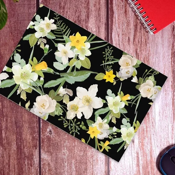 Black Floral Shipping Mailer - Yellow & White Flowers - Picture 4 of 5
